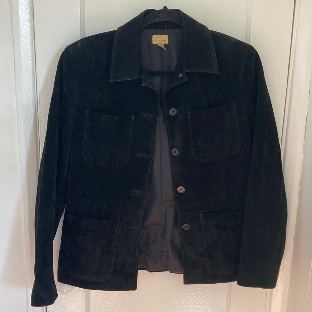 Vintage Black Suede Jacket